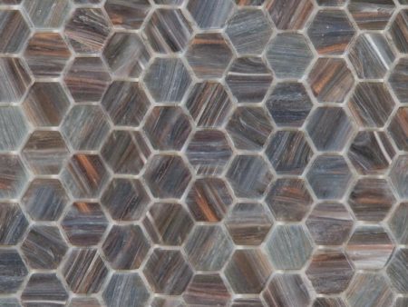 218H Campfire, Hexagon Mosaic - Glass Tile Online Sale