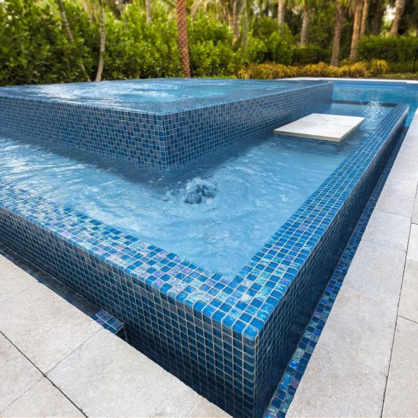 Azure, 1  x 1  - Glass Tile For Discount