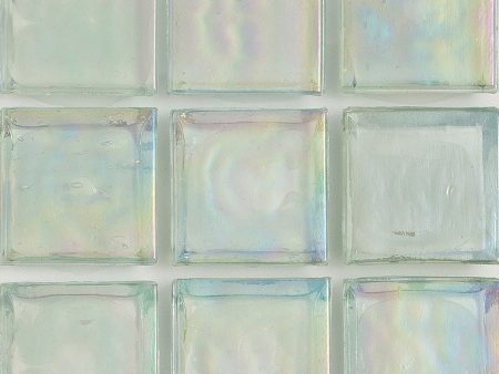 Amazonite Iridescent, 1  x 1  - Glass Tile For Discount