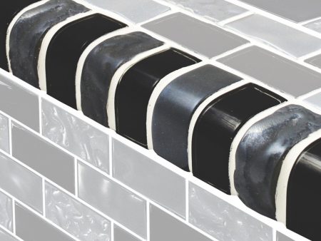 Black Blend, Trim - Glass Tile For Cheap