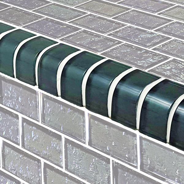 Graphite, Trim - Glass Tile Fashion