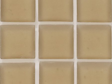 Amber Beach, 1  x 1  - Glass Tile Hot on Sale