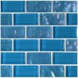 Azure, 1  x 2  - Glass Tile Online Hot Sale