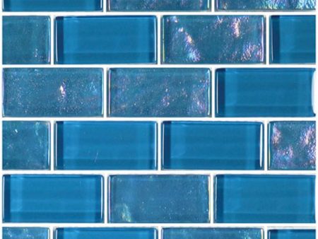 Azure, 1  x 2  - Glass Tile Online Hot Sale