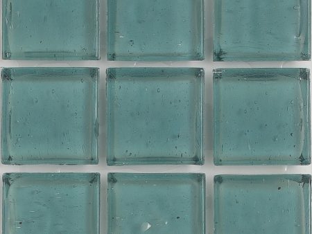 Larimar Clear, 1  x 1  - Glass Tile For Sale