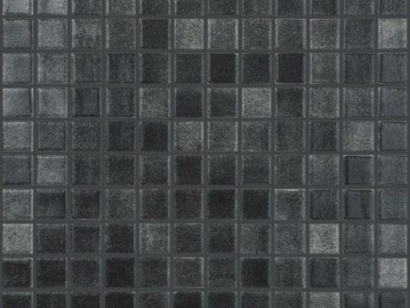 Fog Black Slip Resistant, 1  x 1  - Glass Tile Online Sale