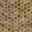 282H Earthstone, Hexagon Mosaic - Glass Tile Hot on Sale