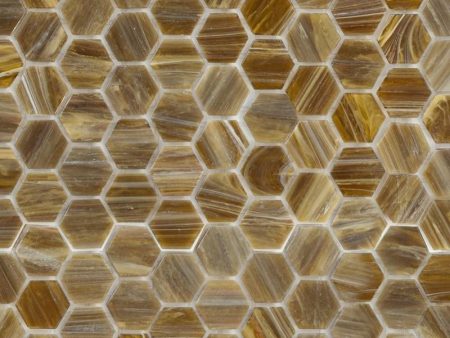 282H Earthstone, Hexagon Mosaic - Glass Tile Hot on Sale