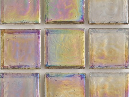 Amber Iridescent, 1  x 1  - Glass Tile Online Hot Sale