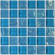 Azure, 1  x 1  - Glass Tile For Discount