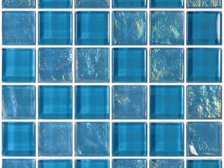 Azure, 1  x 1  - Glass Tile For Discount