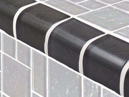 Graphite Mixed, Trim - Glass Tile Hot on Sale