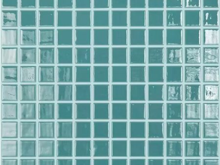 Green Turquoise, 1  x 1  - Glass Tile Discount