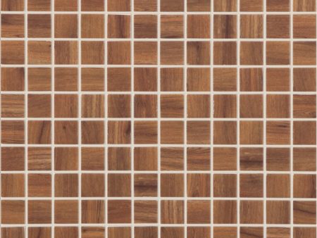 Wood Nogal MT 4200, 1  x 1  - Glass Tile Hot on Sale