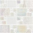 White, Mixed Mosaic - Glass Tile Cheap