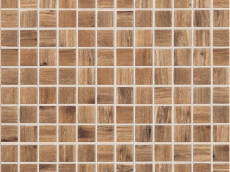 Wood Cerezo MT 4201, 1  x 1  - Glass Tile Hot on Sale