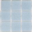 136 Light Steel Blue, 3 4  x 3 4  - Glass Tile For Discount