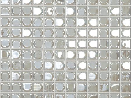 White Iridescent, 1  x 1  - Glass Tile Cheap