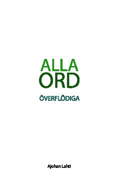 Alla ord överflödiga on Sale